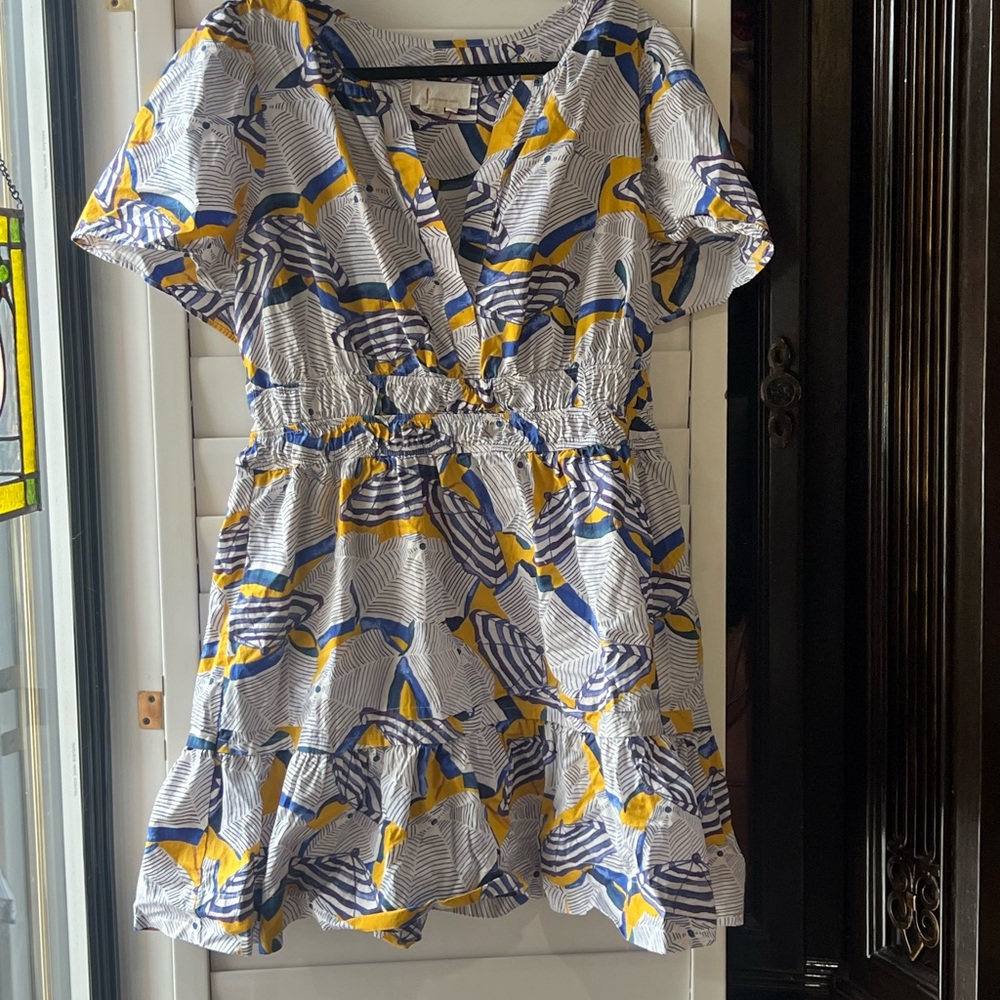 Anthropologie Umbrella Print Summer Somerset Mini Dress Size XL